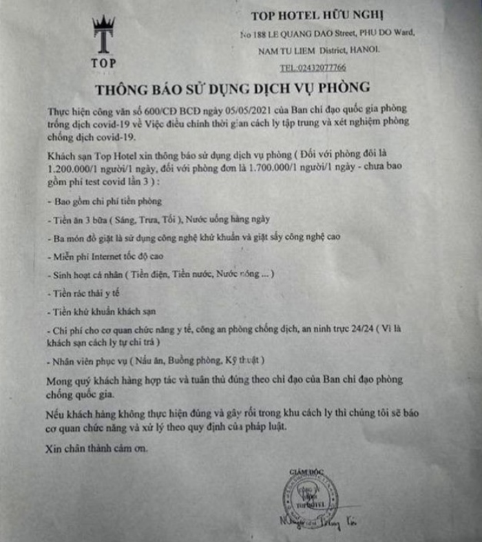 Người cách ly Covid-19 ‘kêu trời’ vì khách sạn kê 'phí công an', thu gần 2 triệu/ngày...
