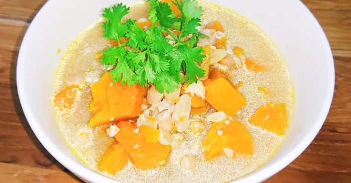 Cách nấu canh bí đỏ đậu phộng thơm ngon bổ dưỡng