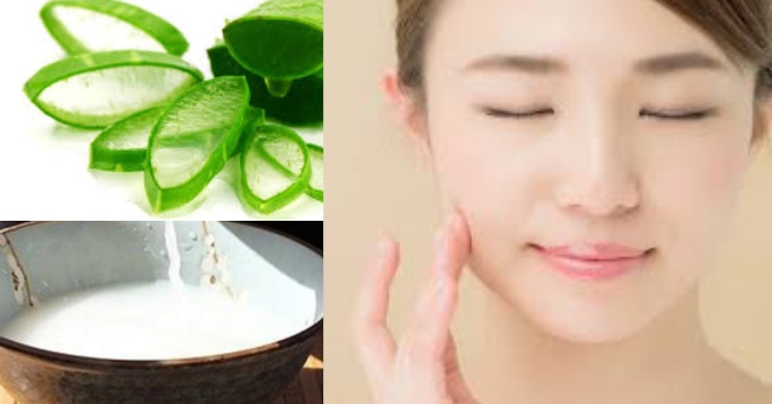 Làn da sáng hồng mịn màng nhờ các dưỡng chất trong mặt na nha đam nước vo gạo;