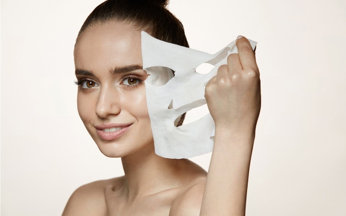 Mask cho da dầu mụn lỗ chân lông to, chanh, tươi, mặt nạ giấy, bột trà xanh, của Nhật, giá bình dân.