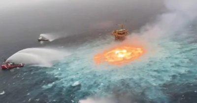 Clip: Nổ đường ống dẫn gas như ‘cổng địa ngục’ dưới biển