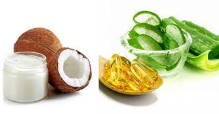 mặt nạ nha đam, vitamin E, dầu dừa có tác dụng tuyệt vời cho làn da phái đẹp.